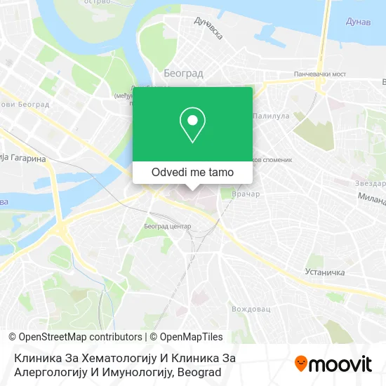 Клиника За Хематологију И Клиника За Алергологију И Имунологију mapa