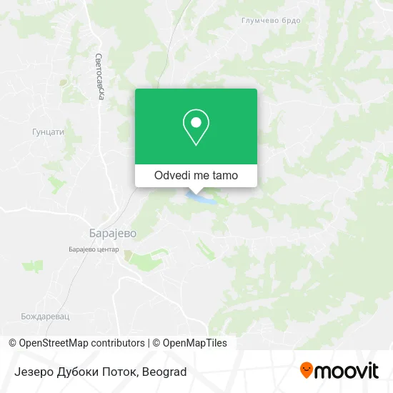 Језеро Дубоки Поток mapa
