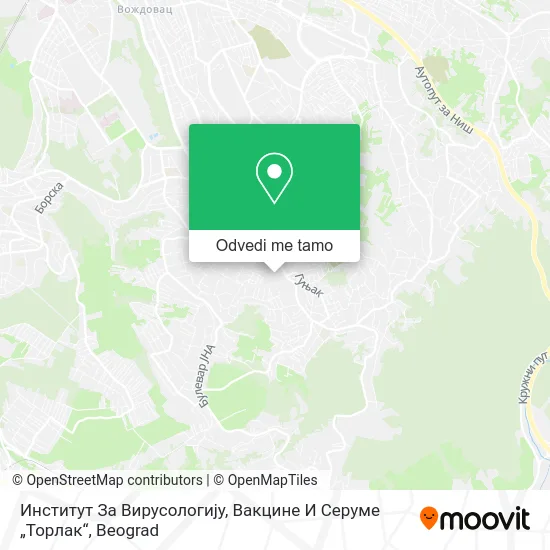 Институт За Вирусологију, Вакцине И Серуме „Торлак“ mapa