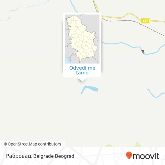 Рабровац mapa