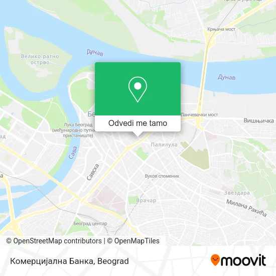 Комерцијална Банка mapa