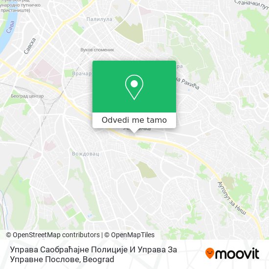 Управа Саобраћајне Полиције И Управа За Управне Послове mapa