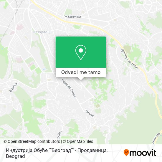 Индустрија Обуће ""Београд"" - Продавница mapa