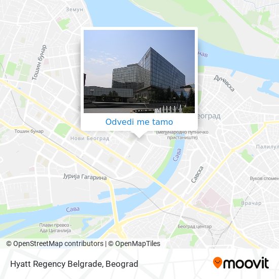 Hyatt Regency Belgrade mapa