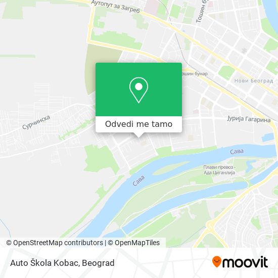 Auto Škola Kobac mapa