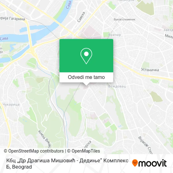 Кбц „Др Драгиша Мишовић - Дедиње“ Комплекс Б mapa
