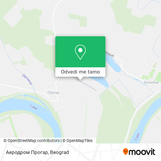 Аеродром Прогар mapa