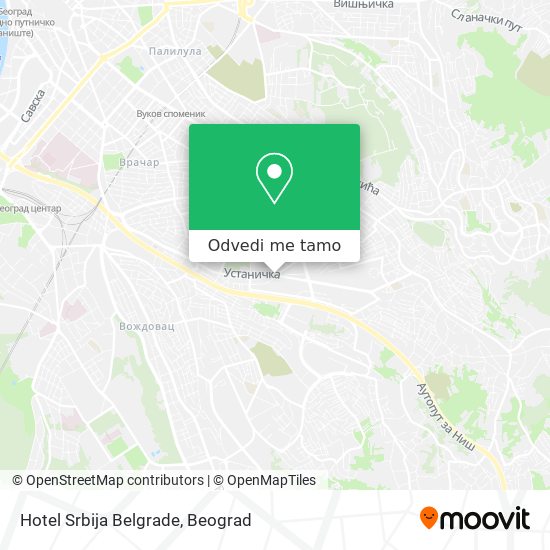 Hotel Srbija Belgrade mapa