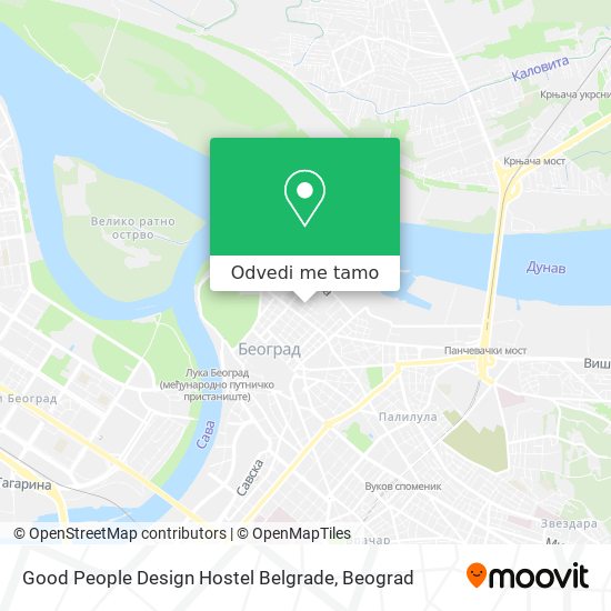 Good People Design Hostel Belgrade mapa