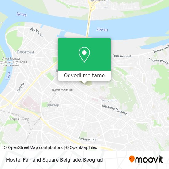 Hostel Fair and Square Belgrade mapa