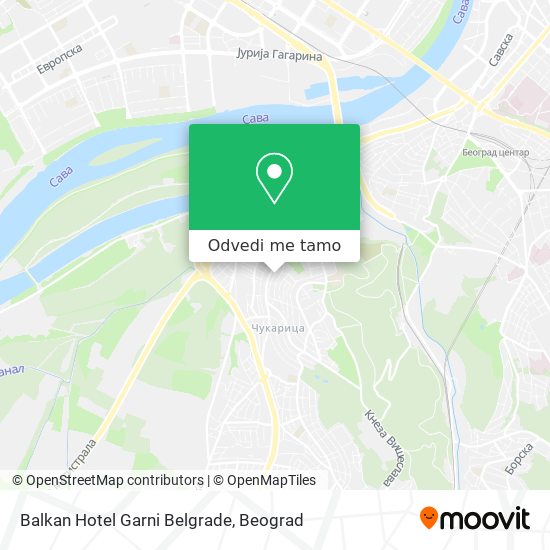 Balkan Hotel Garni Belgrade mapa