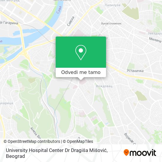 University Hospital Center Dr Dragiša Mišović mapa