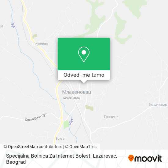 Specijalna Bolnica Za Internet Bolesti Lazarevac mapa