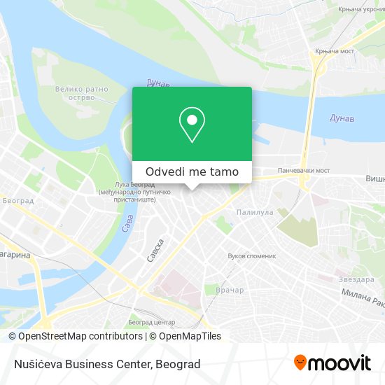 Nušićeva Business Center mapa