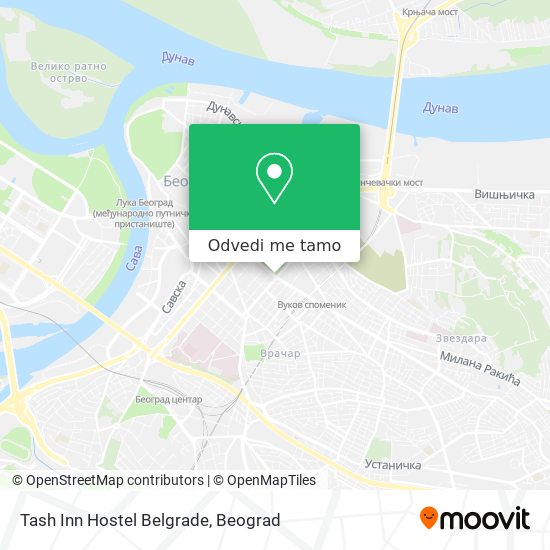 Tash Inn Hostel Belgrade mapa