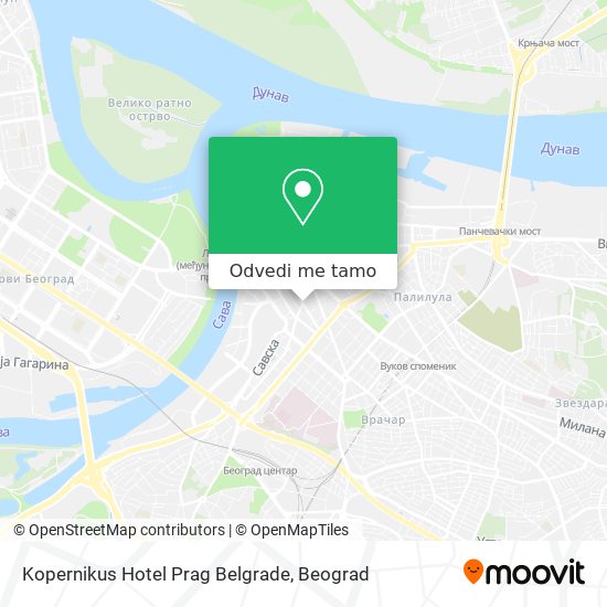 Kopernikus Hotel Prag Belgrade mapa