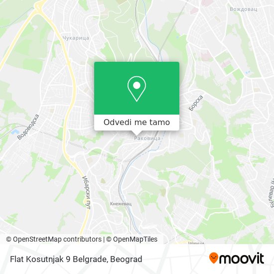 Flat Kosutnjak 9 Belgrade mapa