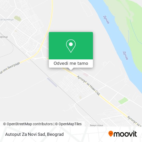 Autoput Za Novi Sad mapa