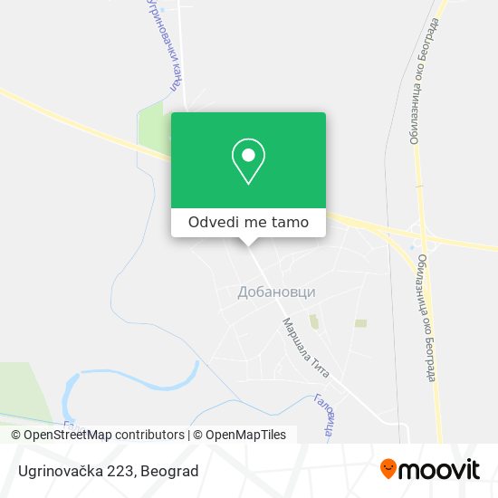 Ugrinovačka 223 mapa