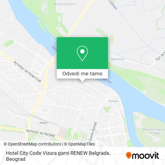 Hotel City Code Vizura garni RENEW Belgrade mapa