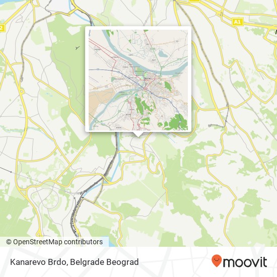 Kanarevo Brdo mapa