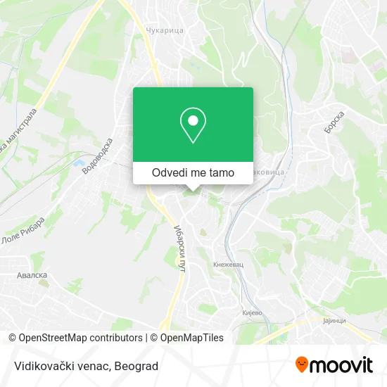 Vidikovački venac mapa