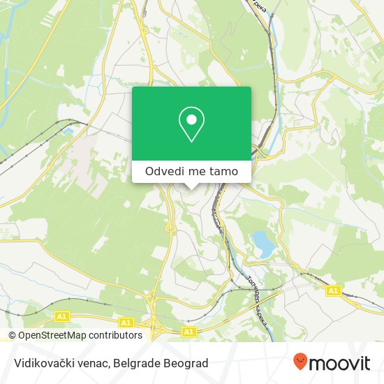 Vidikovački venac mapa