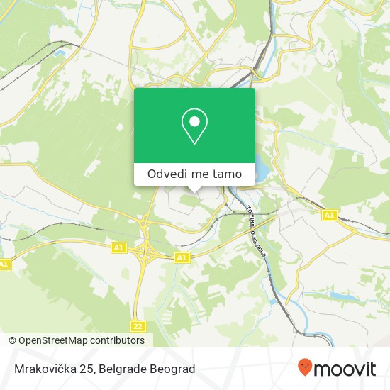 Mrakovička 25 mapa