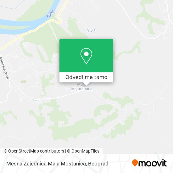 Mesna Zajednica Mala Moštanica mapa