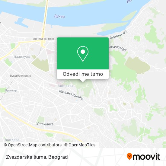 Zvezdarska šuma mapa