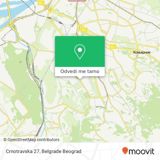 Crnotravska 27 mapa