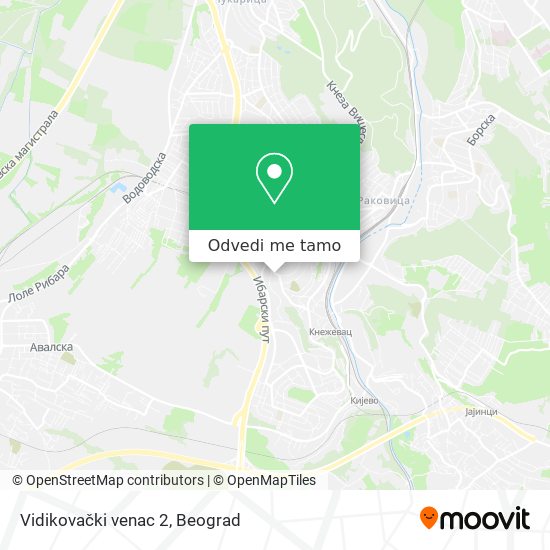 Vidikovački venac 2 mapa
