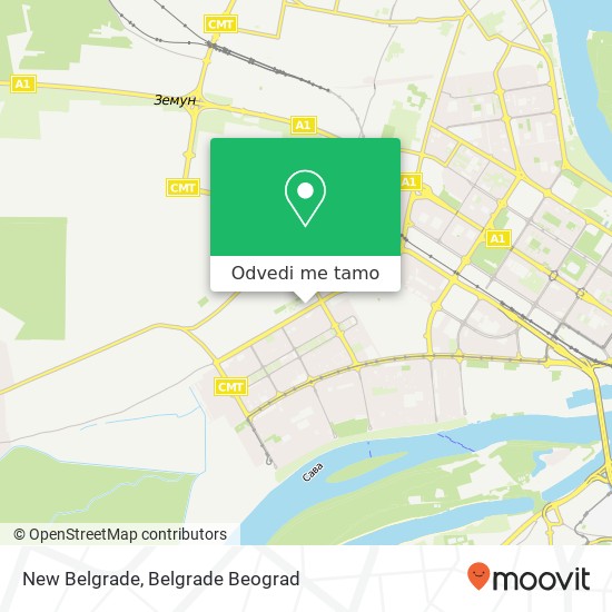 New Belgrade mapa