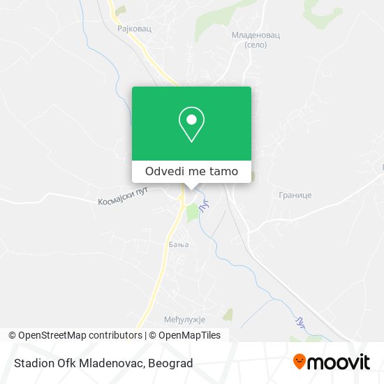 Stadion Ofk Mladenovac mapa