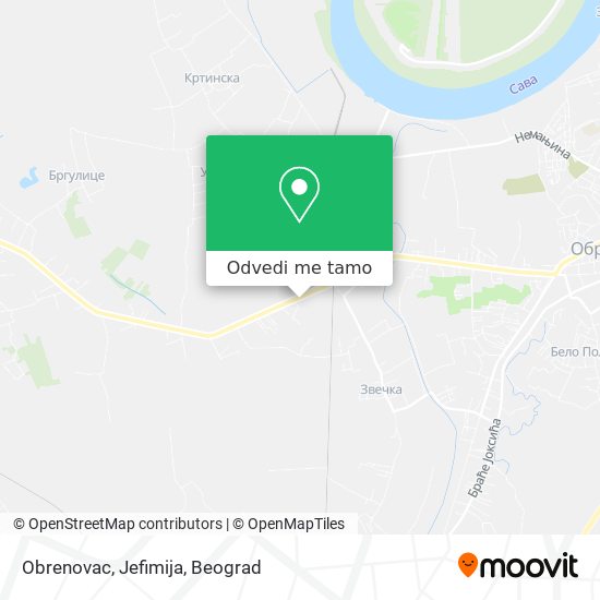 Obrenovac, Jefimija mapa