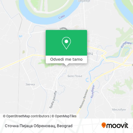 Сточна Пијаца Обреновац mapa