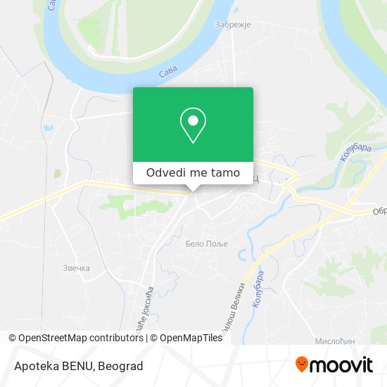 Apoteka BENU mapa