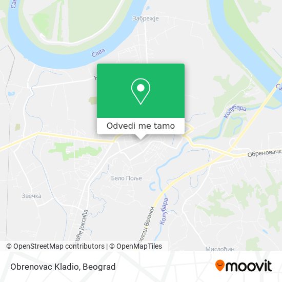 Obrenovac Kladio mapa