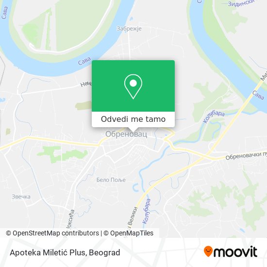 Apoteka Miletić Plus mapa