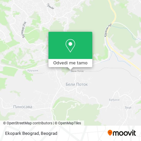 Ekopark Beograd mapa