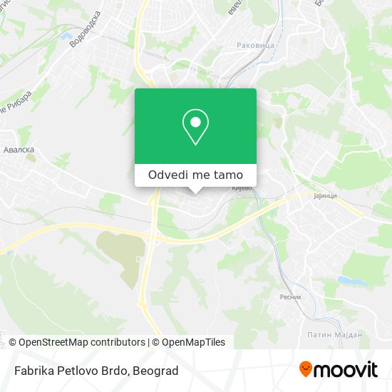 Fabrika Petlovo Brdo mapa