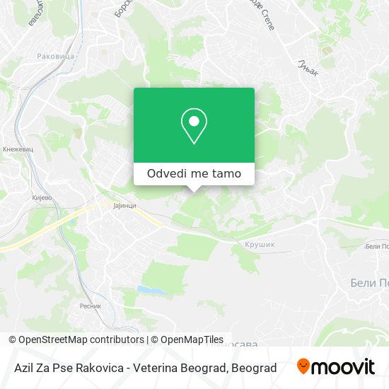 Azil Za Pse Rakovica - Veterina Beograd mapa