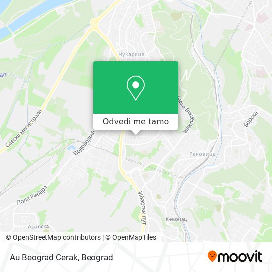 Au Beograd Cerak mapa