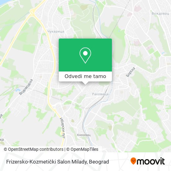 Frizersko-Kozmetički Salon Milady mapa