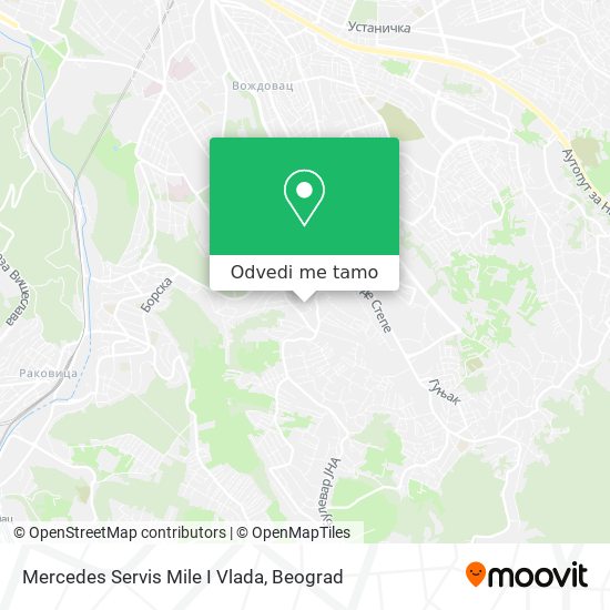 Mercedes Servis Mile I Vlada mapa