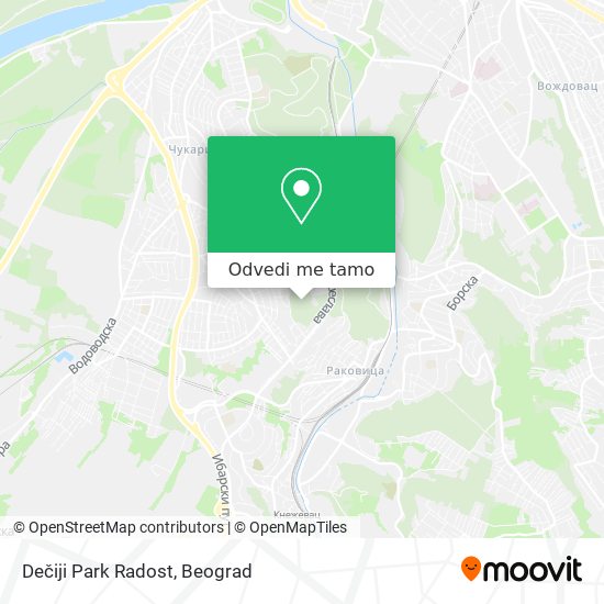 Dečiji Park Radost mapa