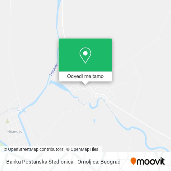 Banka Poštanska Štedionica - Omoljica mapa