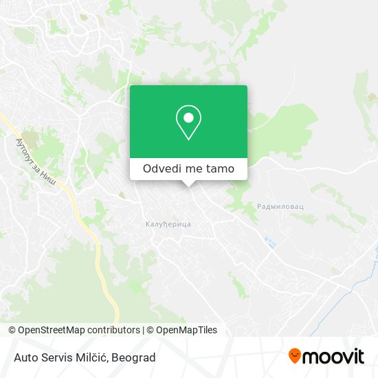 Auto Servis Milčić mapa