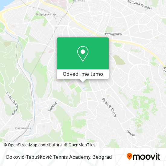 Đoković-Tapušković Tennis Academy mapa