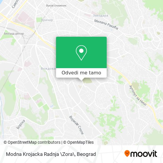 Modna Krojacka Radnja \Zora\ mapa